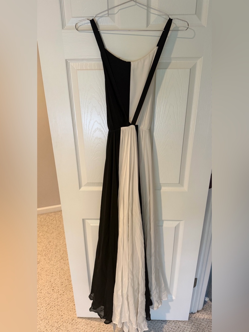 Milly Black and Cream Contrast Evening Dress - Picture 12 of 12
